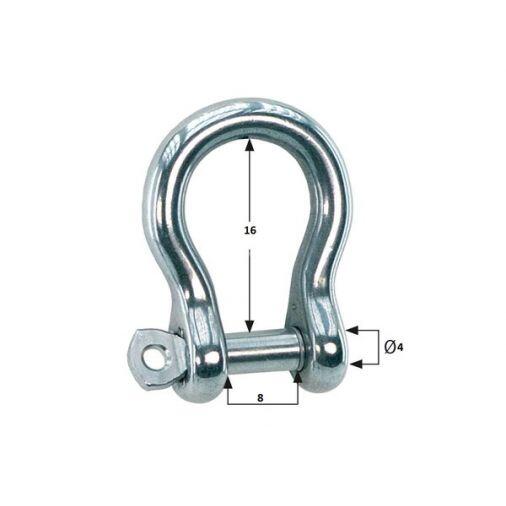 Manille lyre inox - ORANGEMARINE 3/3