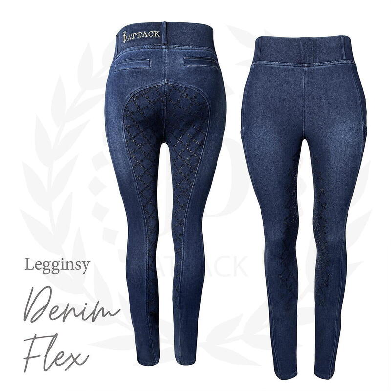 Legginsy jeździeckie damskie JD ATTACK Denim Flex