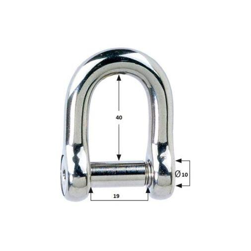 Manille inox axe 6 pans - ORANGEMARINE 3/3