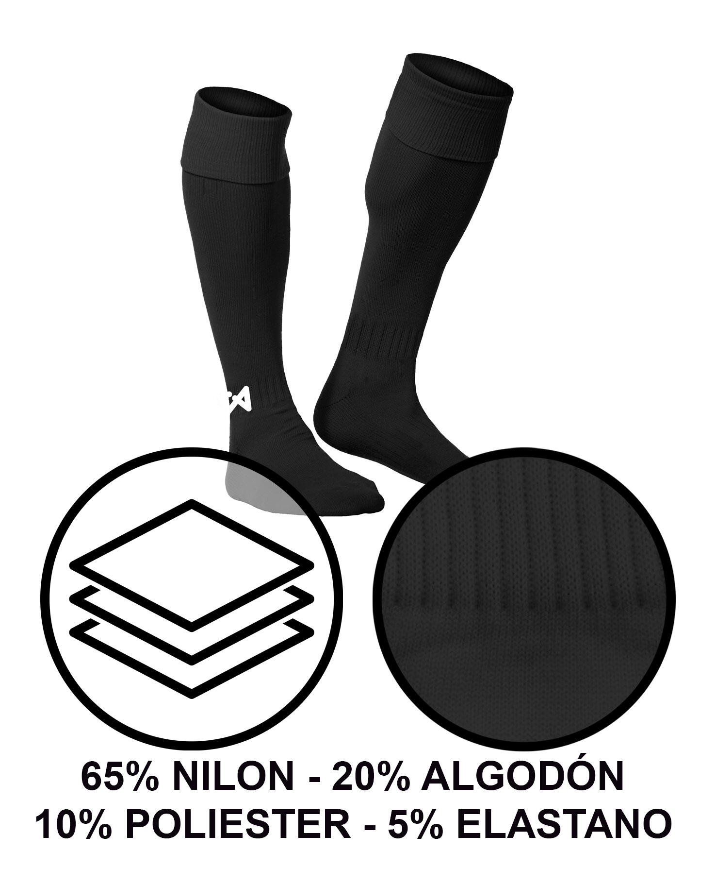 Medias de Fútbol  Asioka Soccer Negro Anti-pilling 33-38 4/7