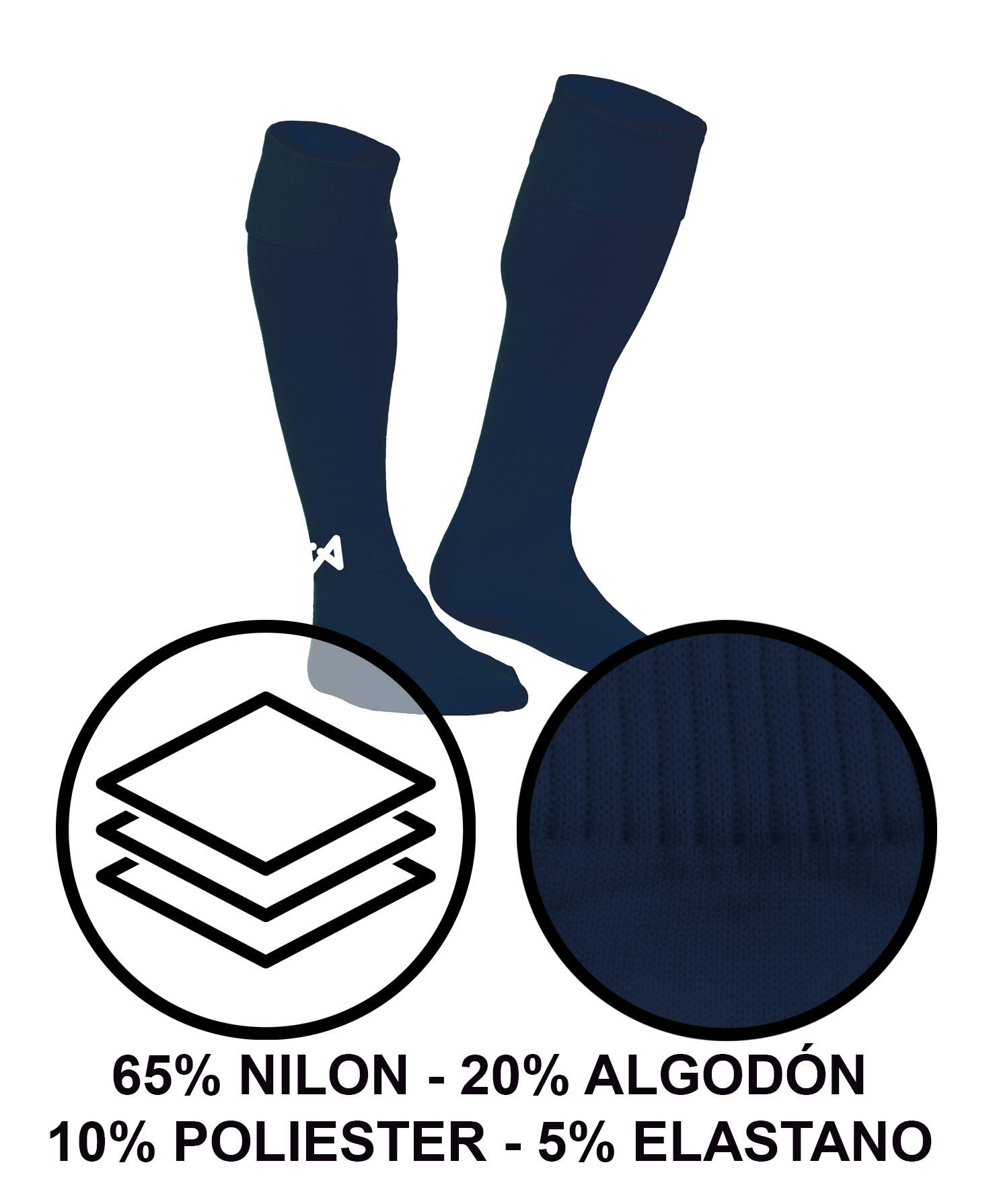 Medias de Fútbol  Asioka Soccer Marino Anti-pilling 39-45 4/7