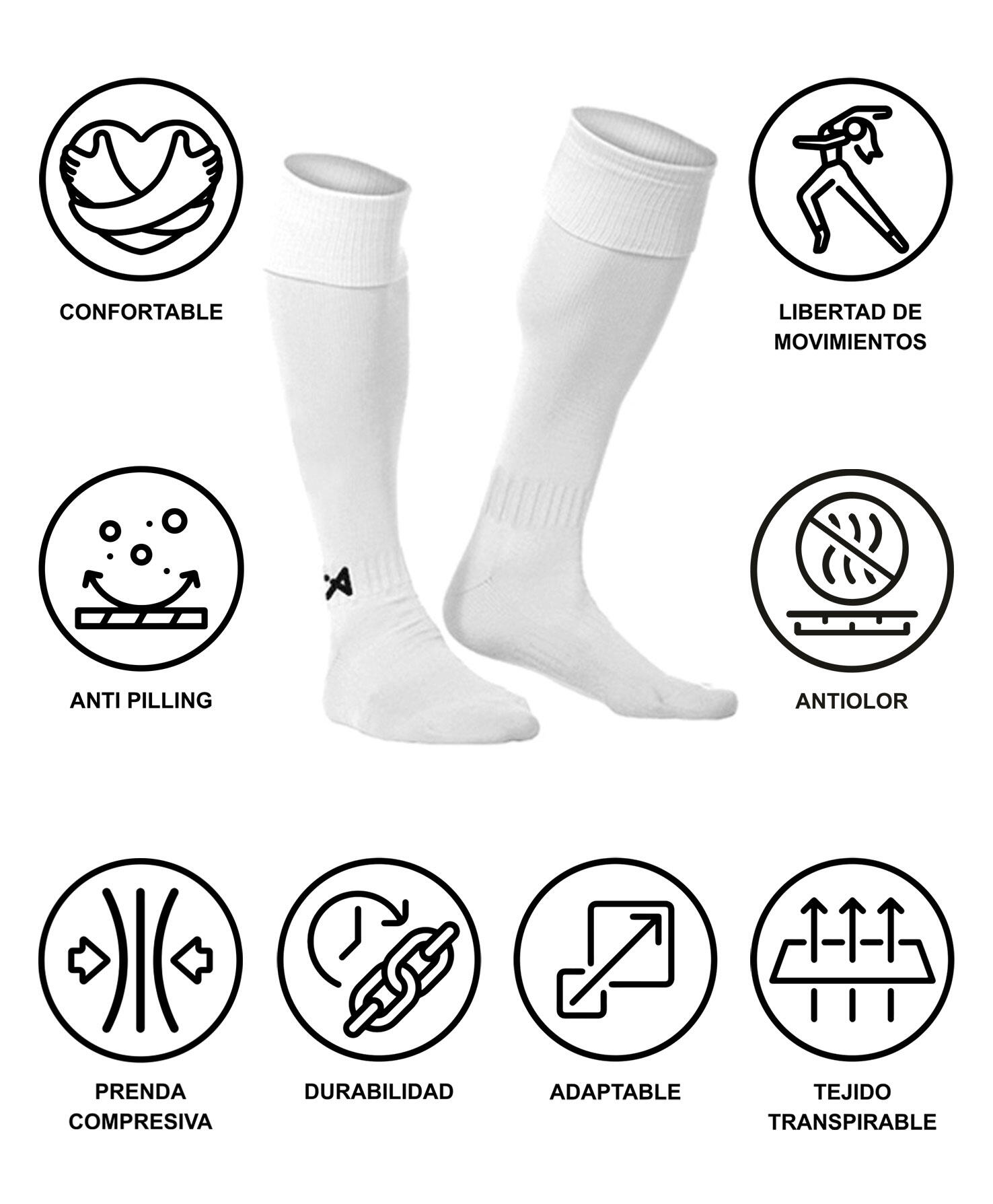 Medias de Fútbol  Asioka Soccer Blanco Anti-pilling 27-32 6/7