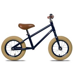 Loopfiets Kidz Classic 12,5" - donkergrijs / blauw