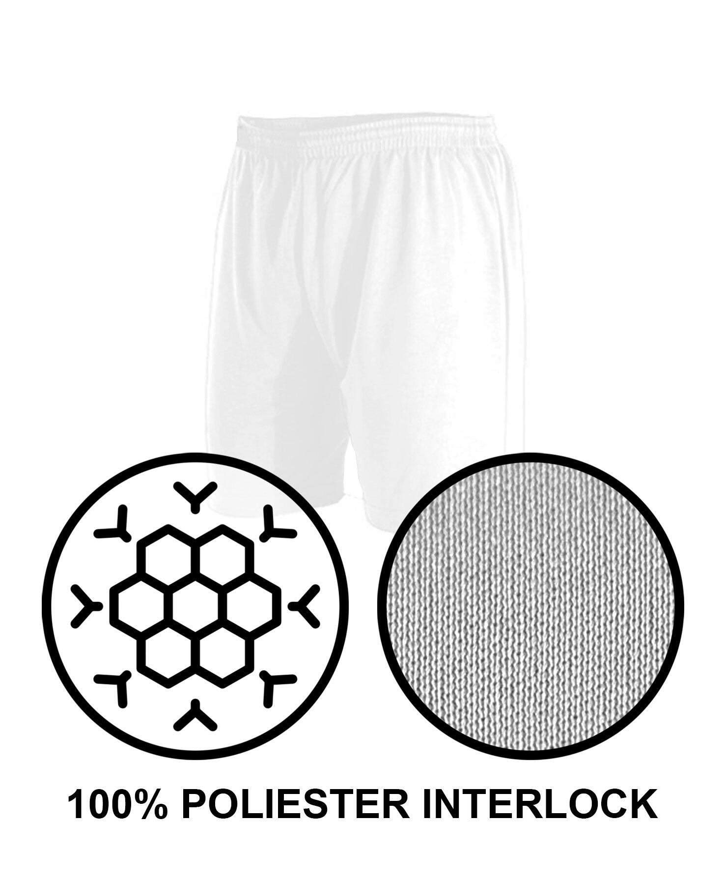 Pantalón Corto de Fútbol Adulto Asioka Premium Blanco 4/7
