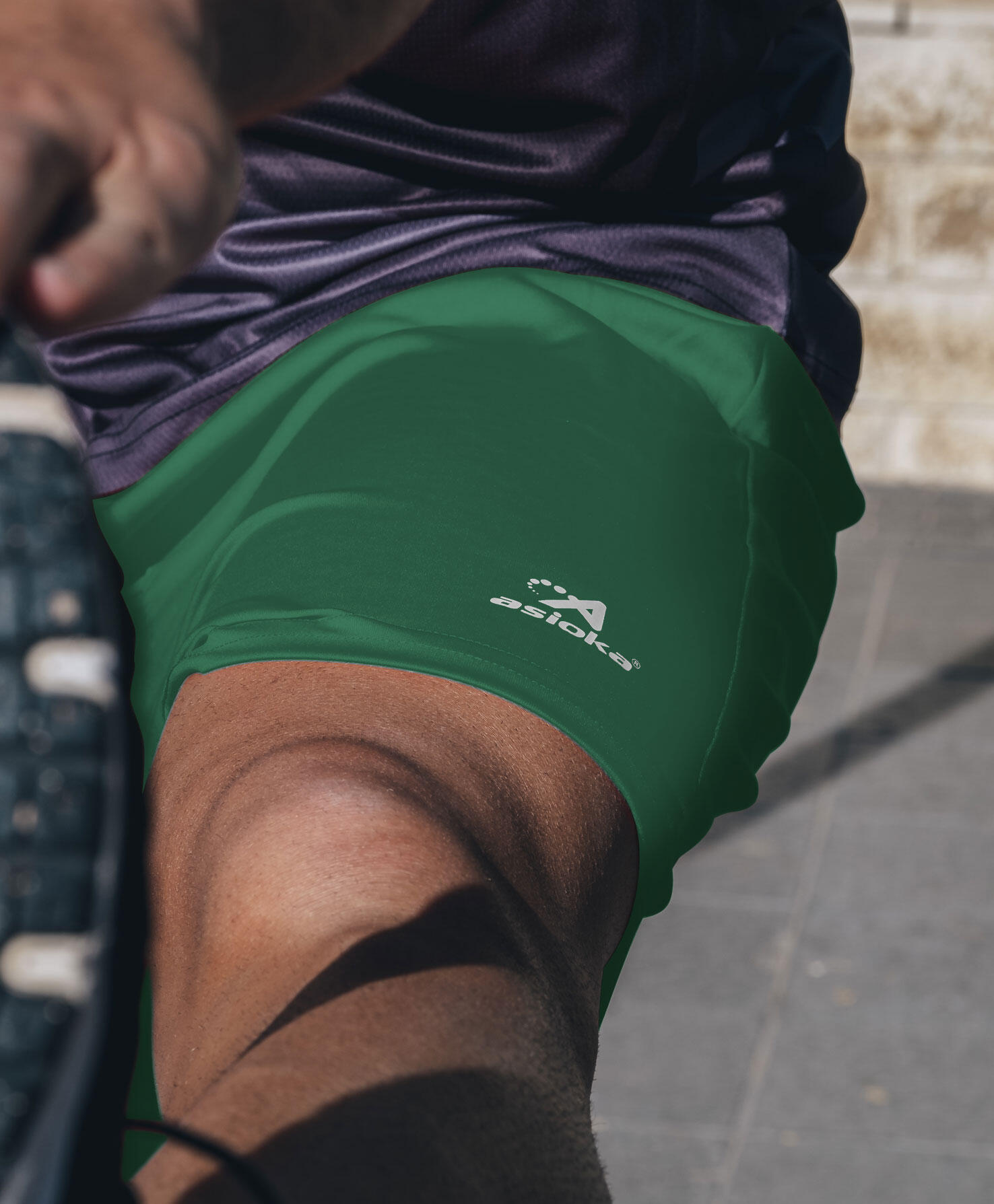Pantalón Corto de Fútbol Adulto Asioka Premium Verde 3/7