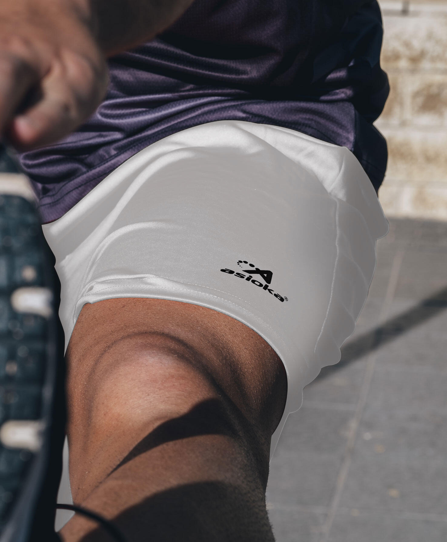 Pantalón Corto de Fútbol Adulto Asioka Premium Blanco 2/7
