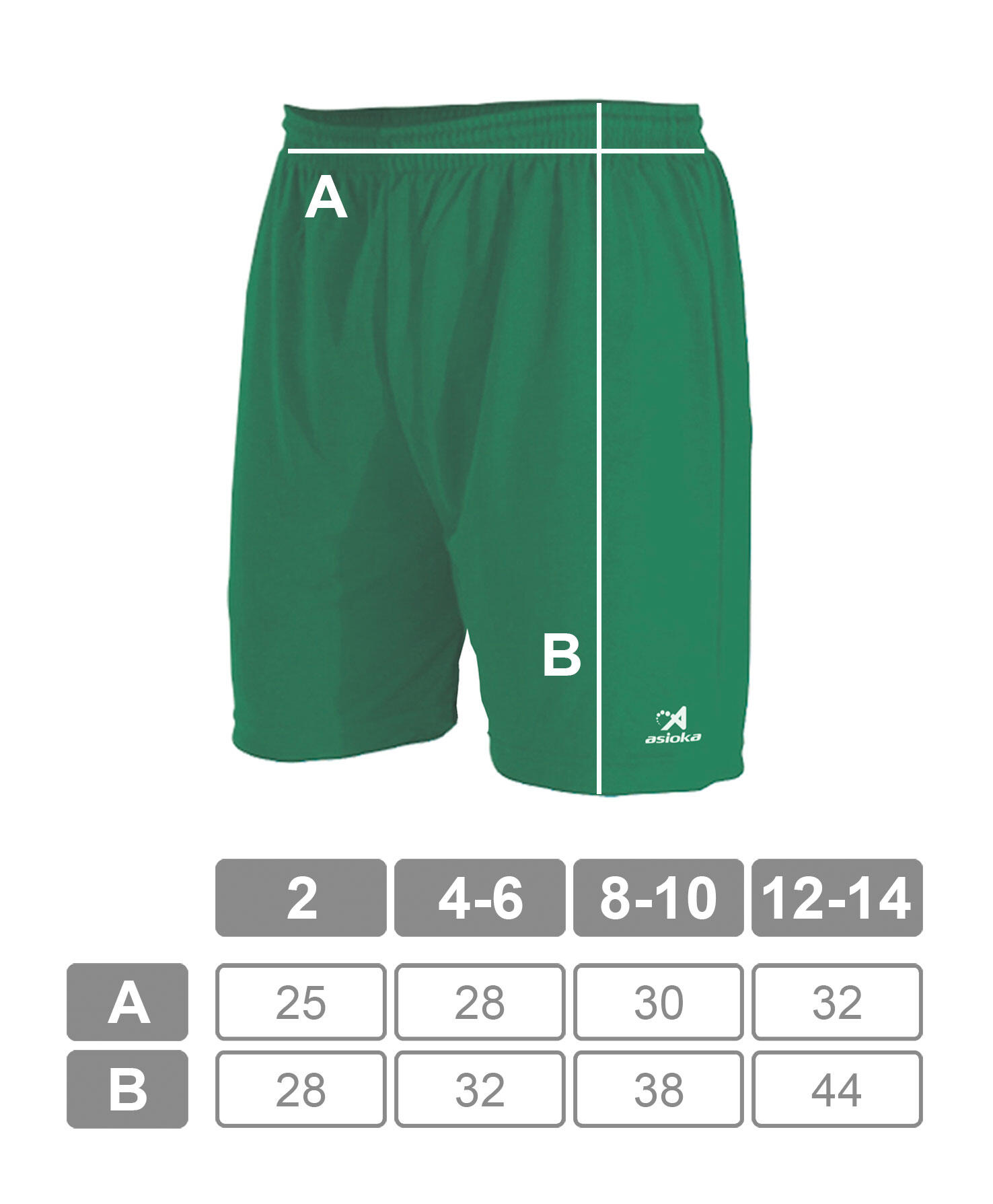 Pantalón Corto de Fútbol para Niños Asioka Premium Verde 5/7