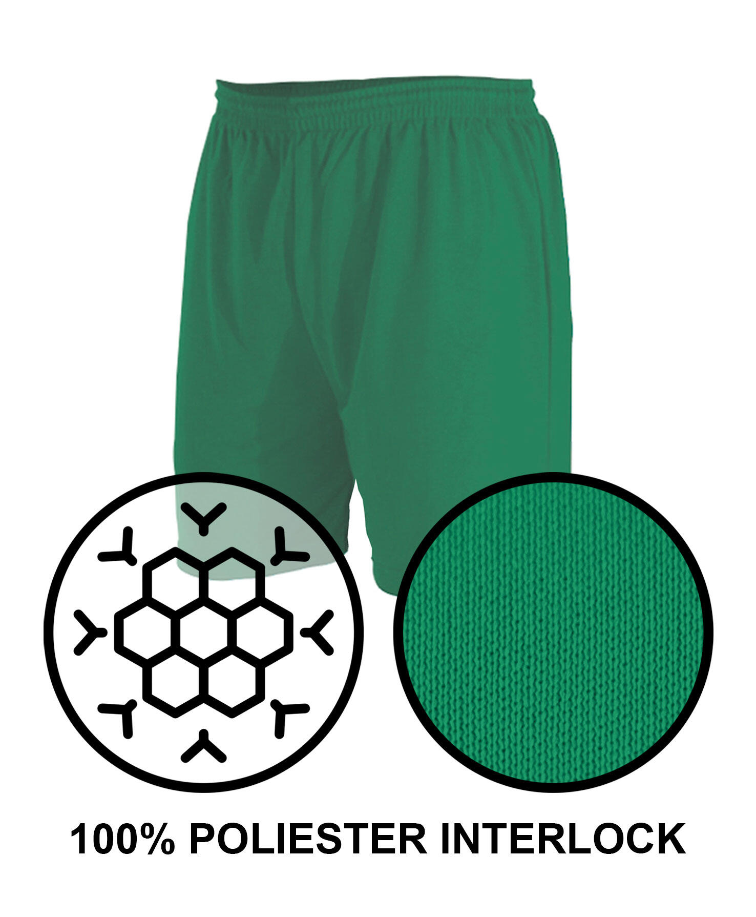 Pantalón Corto de Fútbol Adulto Asioka Premium Verde 4/7