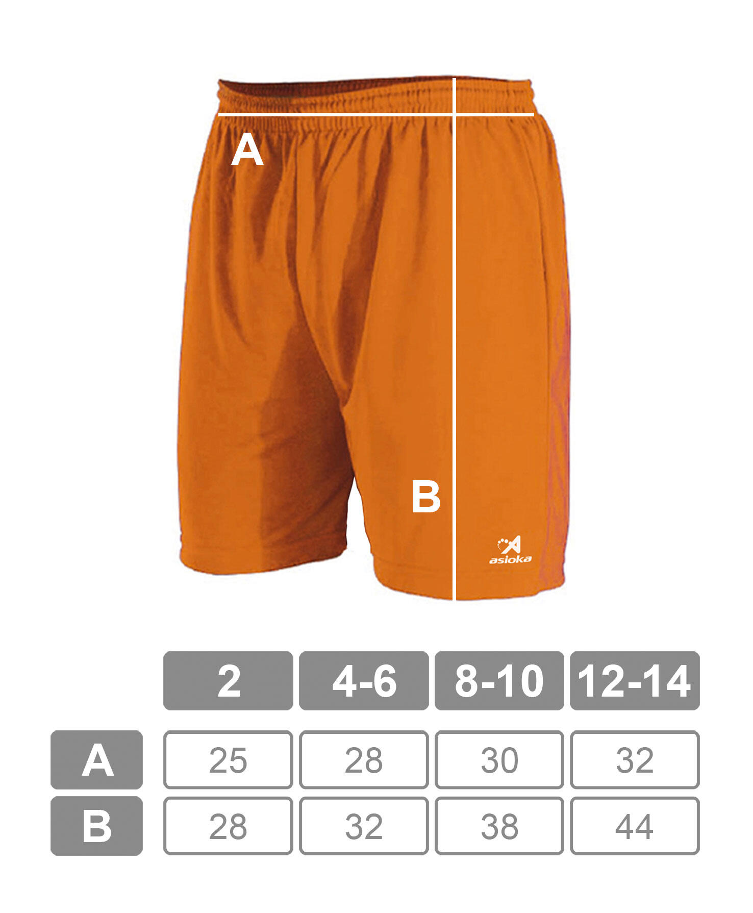Pantalón Corto de Fútbol para Niños Asioka Premium Naranja 5/7