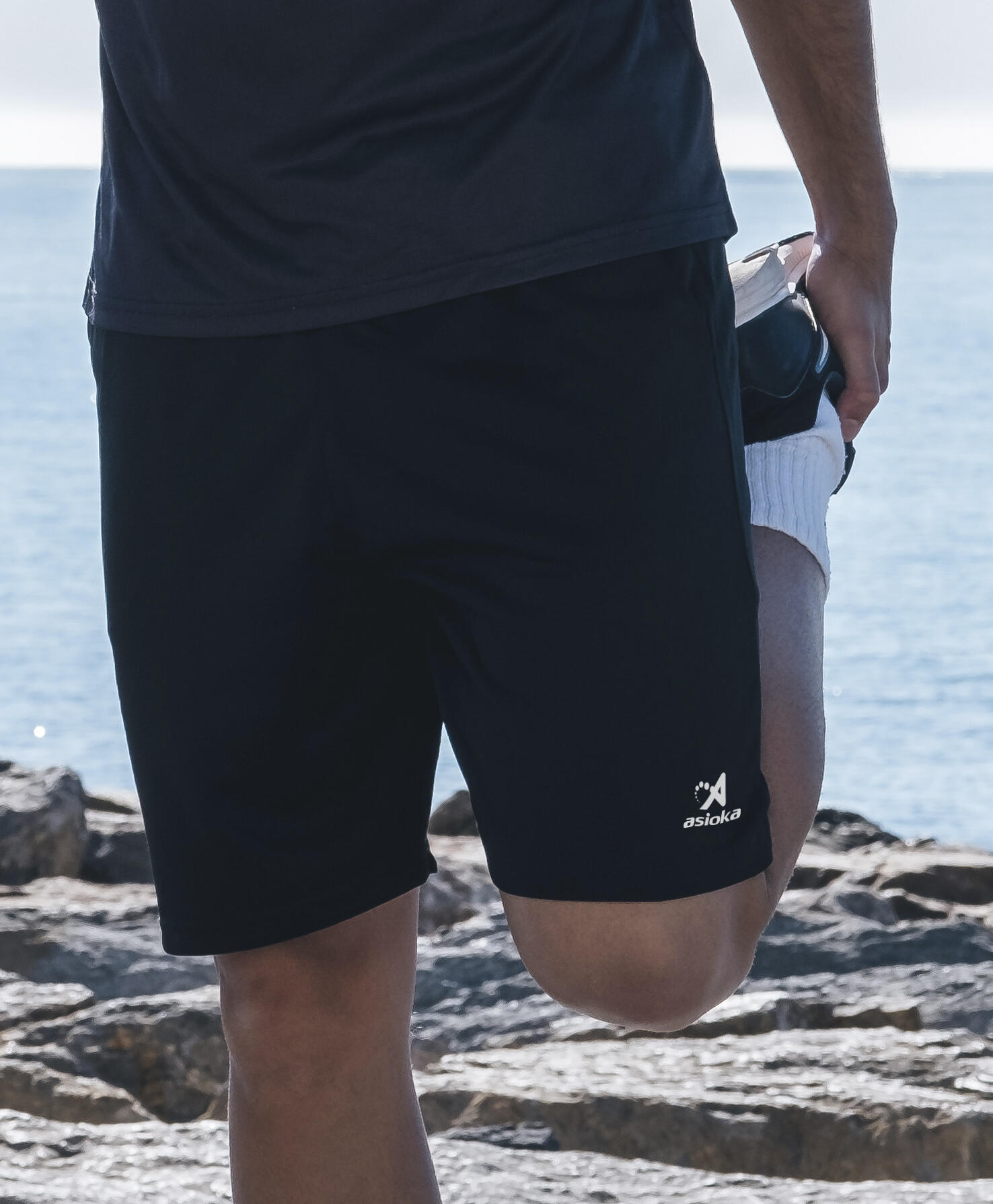 Pantalón Corto de Fútbol Adulto Asioka Premium Negro 3/6