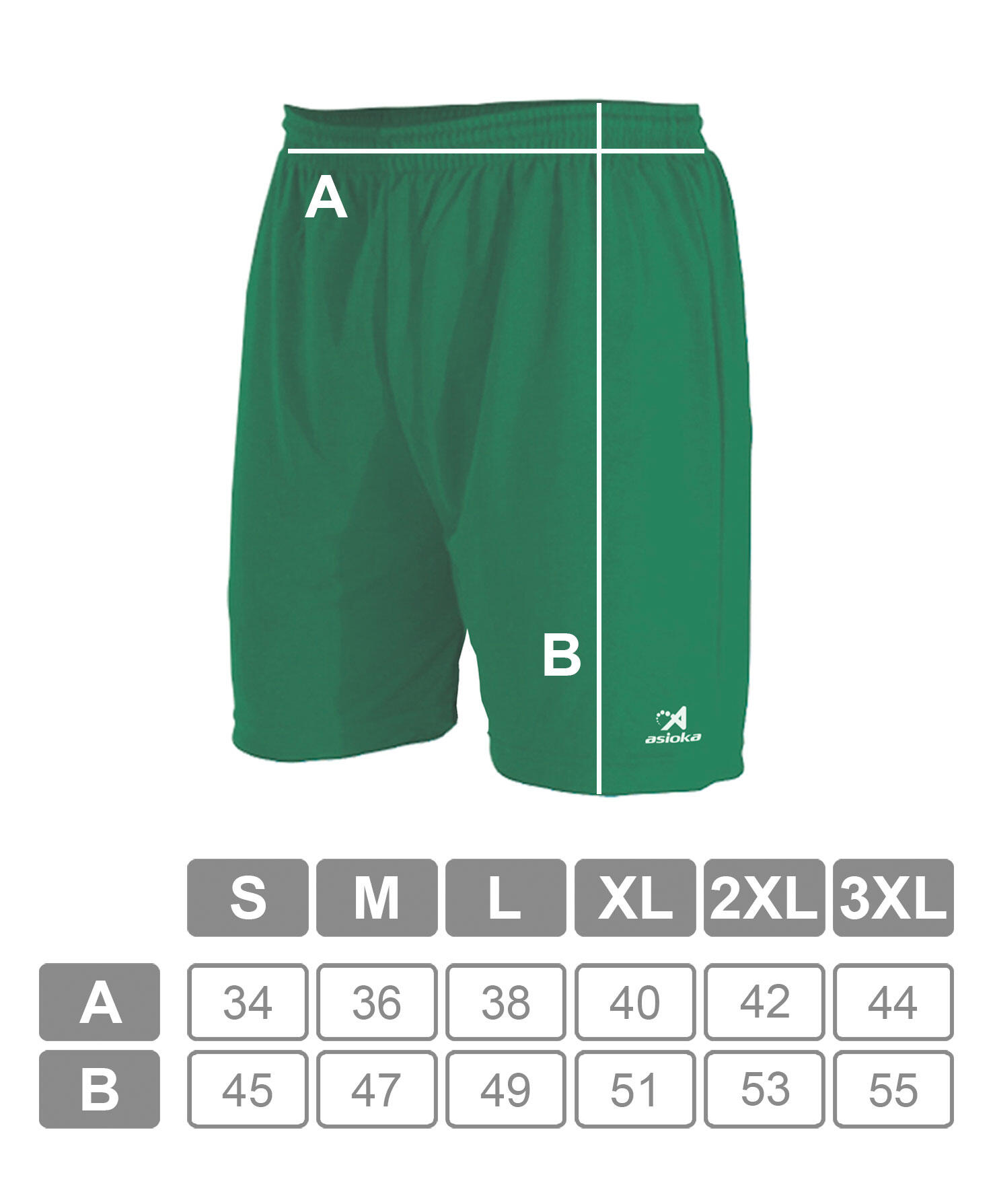 Pantalón Corto de Fútbol Adulto Asioka Premium Verde 5/7