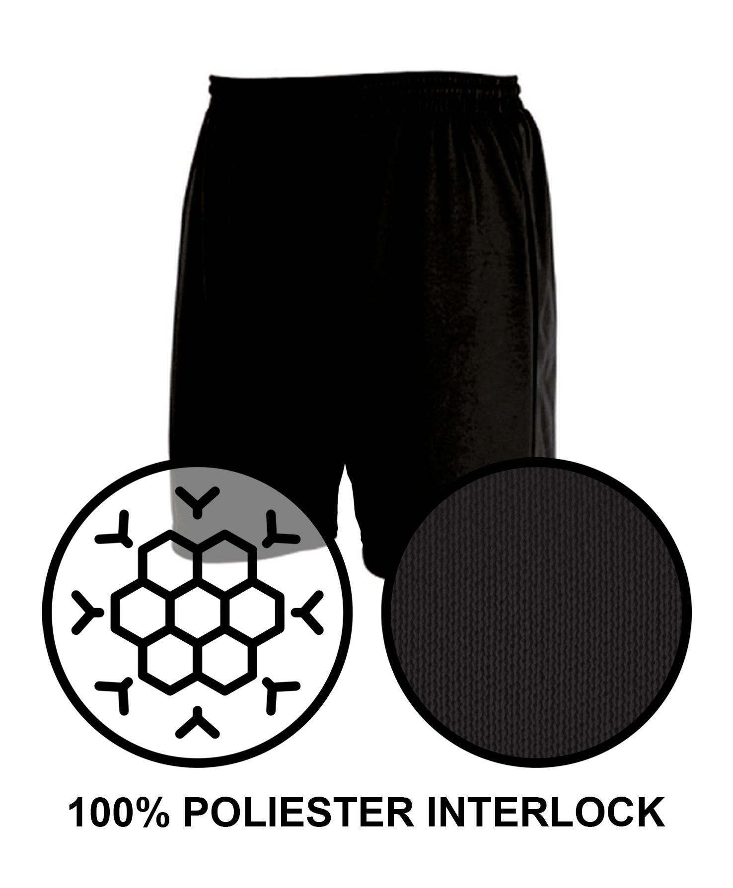 Pantalón Corto de Fútbol Adulto Asioka Premium Negro 4/6