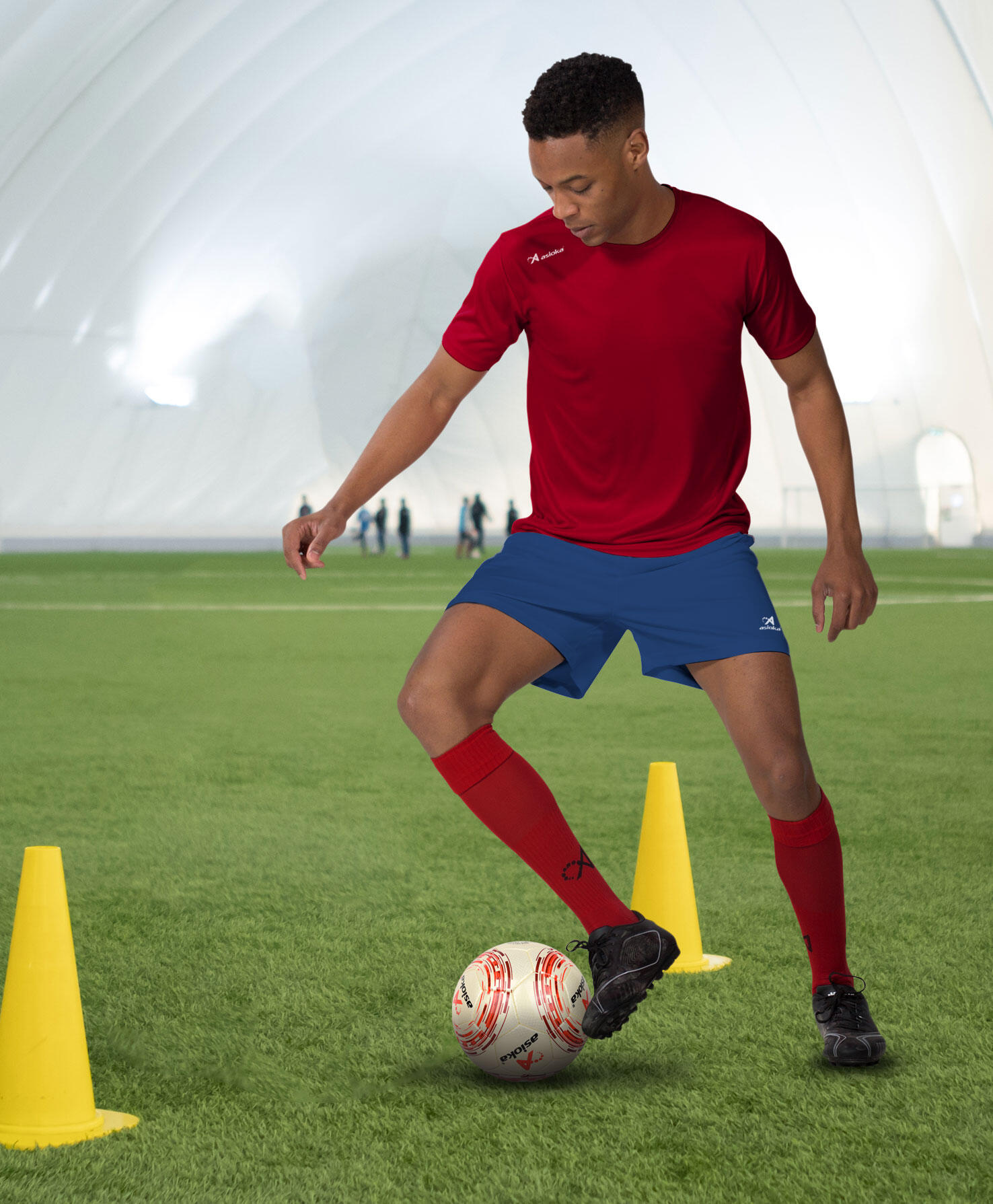 Pantalón Corto de Fútbol para Niños Asioka Premium Azul Royal 2/7