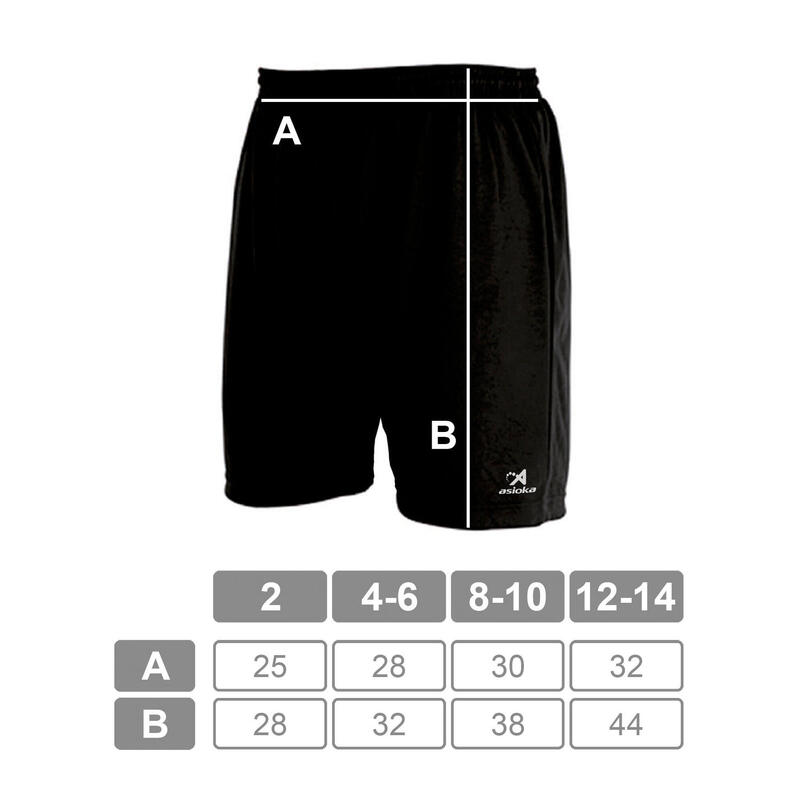 Pantalón Corto de Fútbol para Niños Asioka Premium Negro