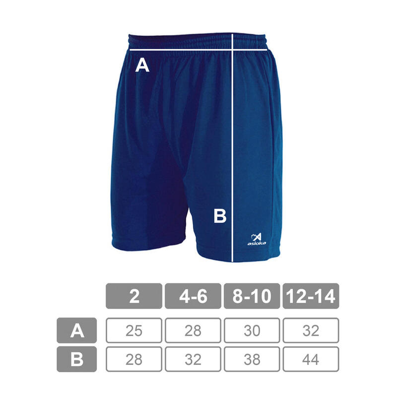 Pantalón Corto de Fútbol para Niños Asioka Premium Azul Royal