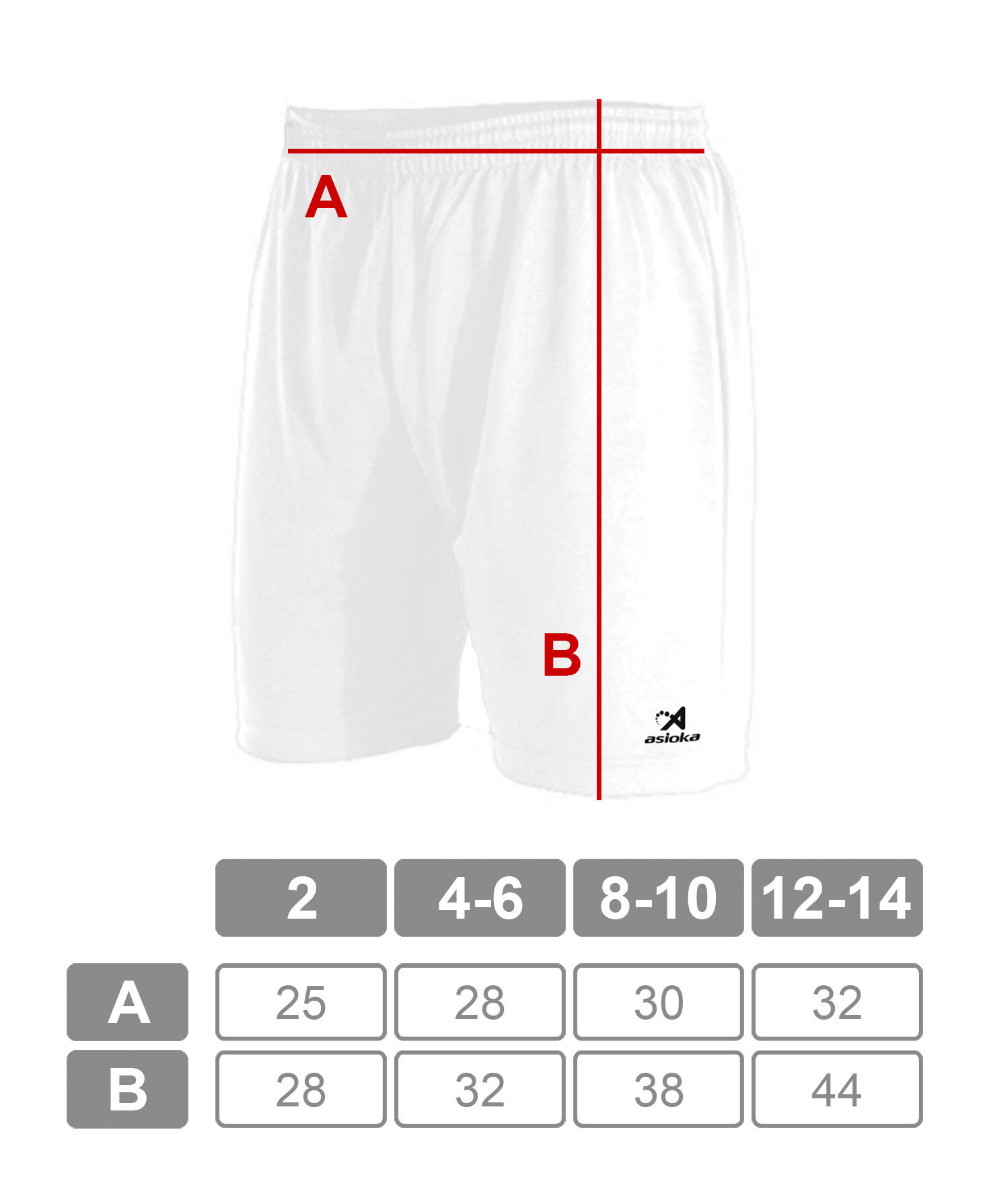 Pantalón Corto de Fútbol para Niños Asioka Premium Blanco 5/7