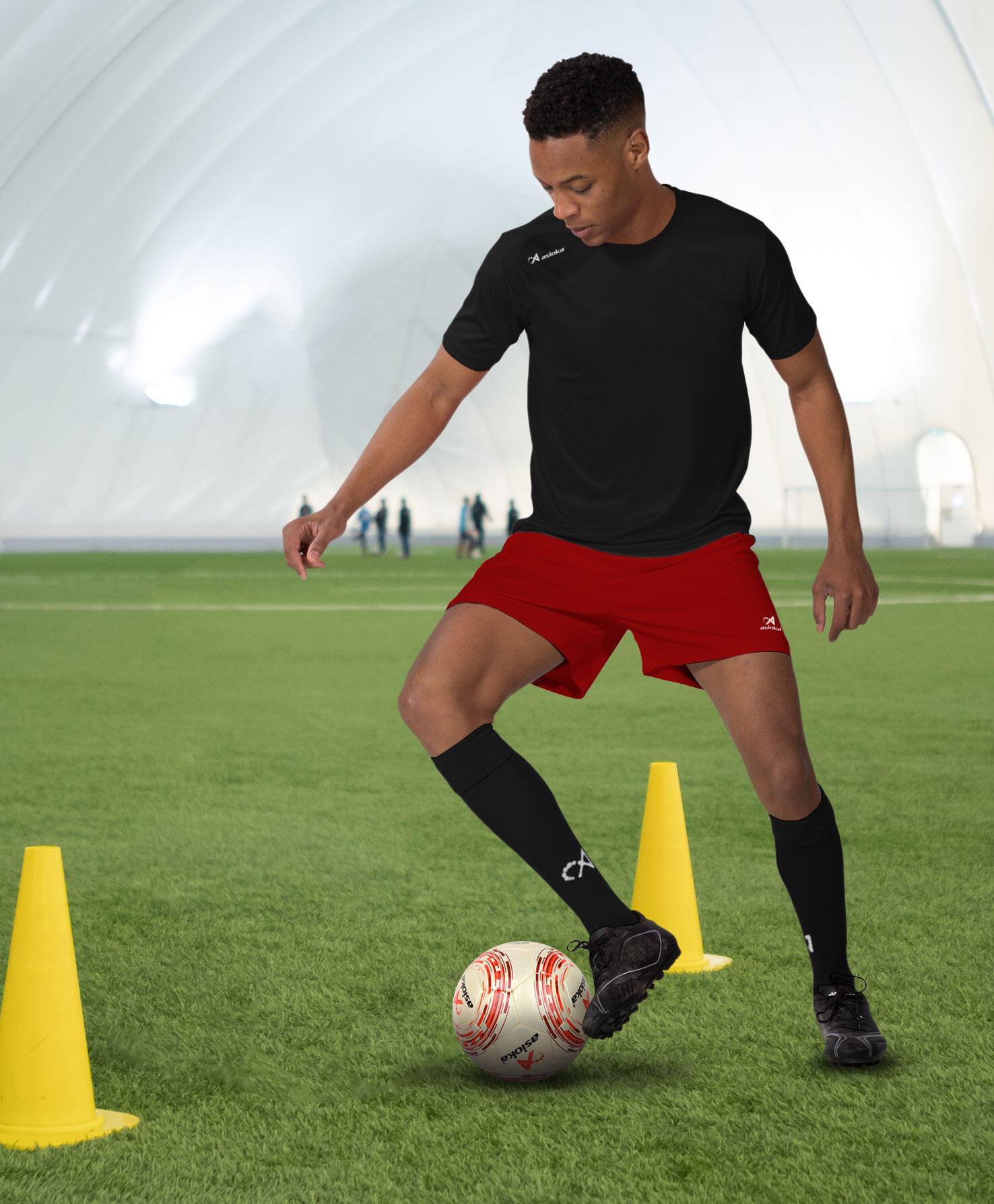 Pantalón Corto de Fútbol para Niños Asioka Premium Rojo 2/7