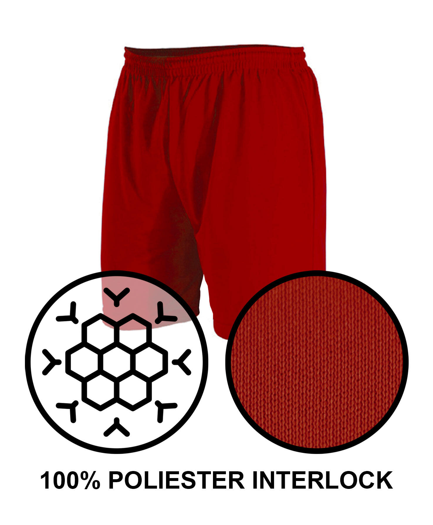 Pantalón Corto de Fútbol para Niños Asioka Premium Rojo 6/7
