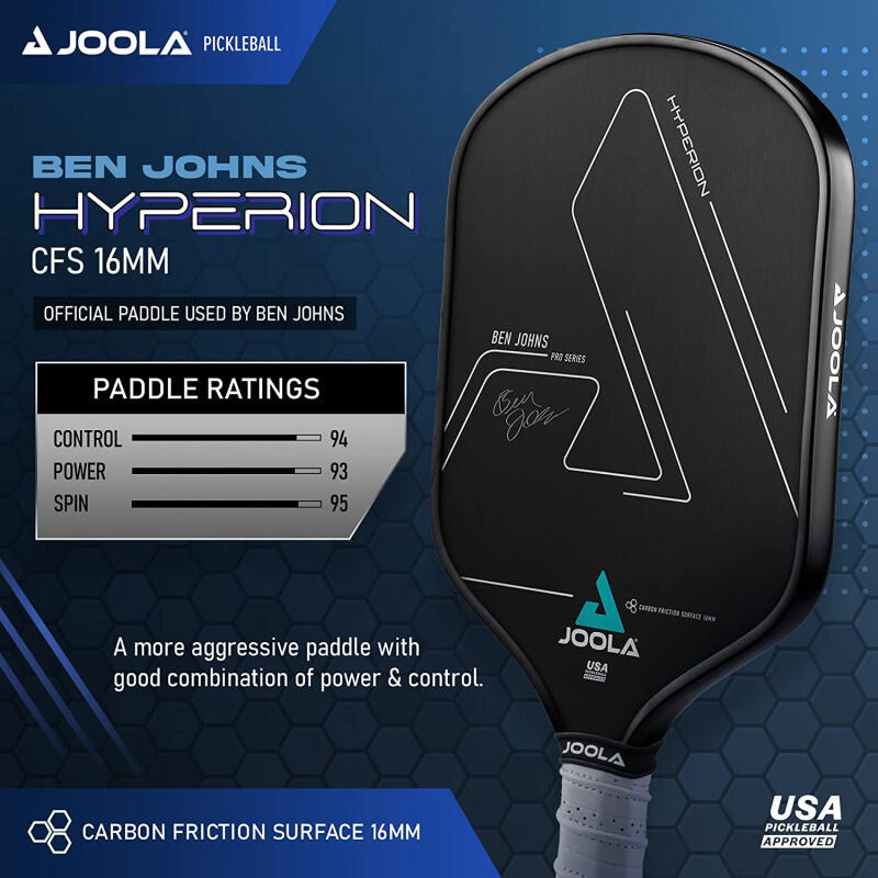 Joola Ben Johns Hyperion CFS 16mm Pickleball Paddle 5/6