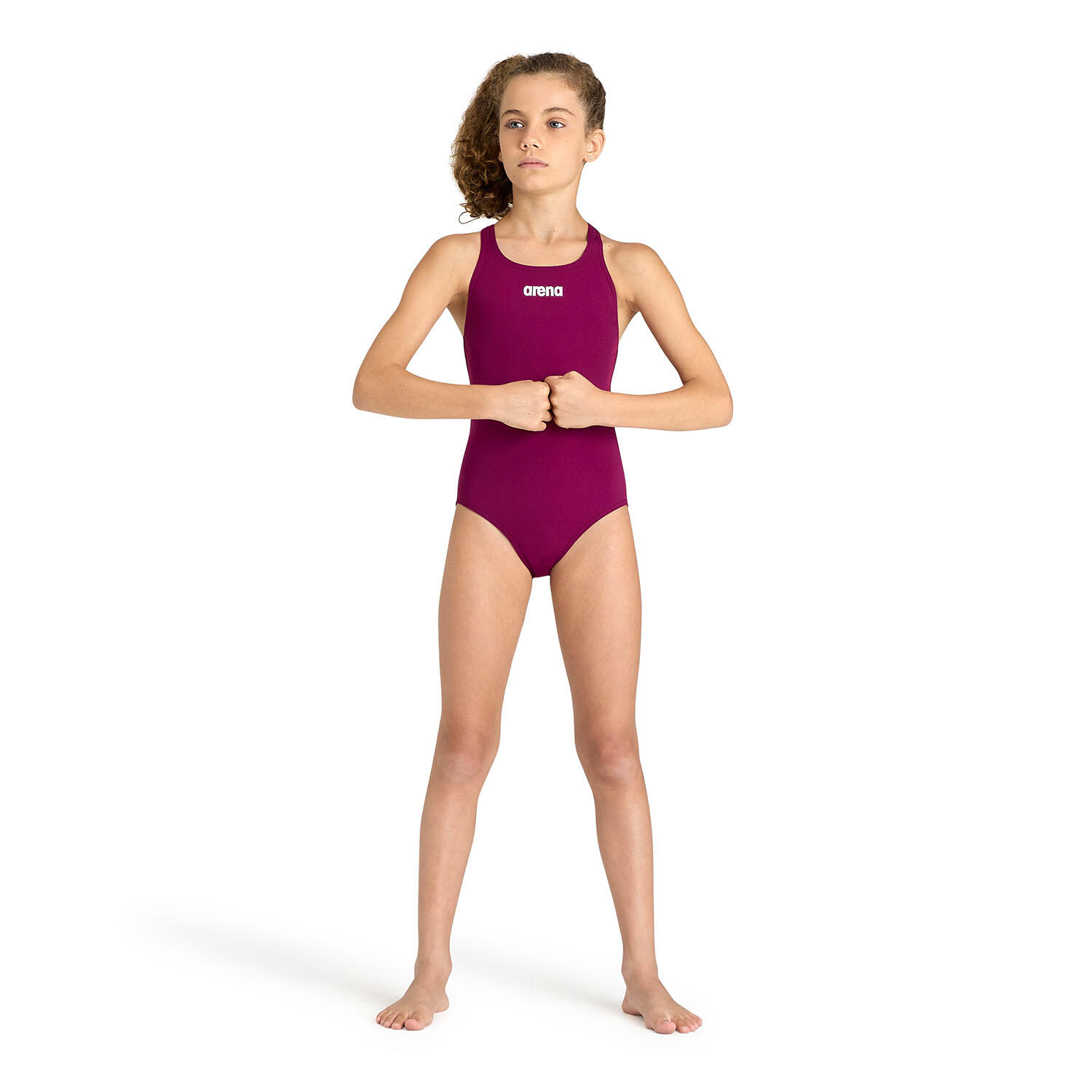 Arena Girl's Team Swim Pro Solid Swimsuit 3/5