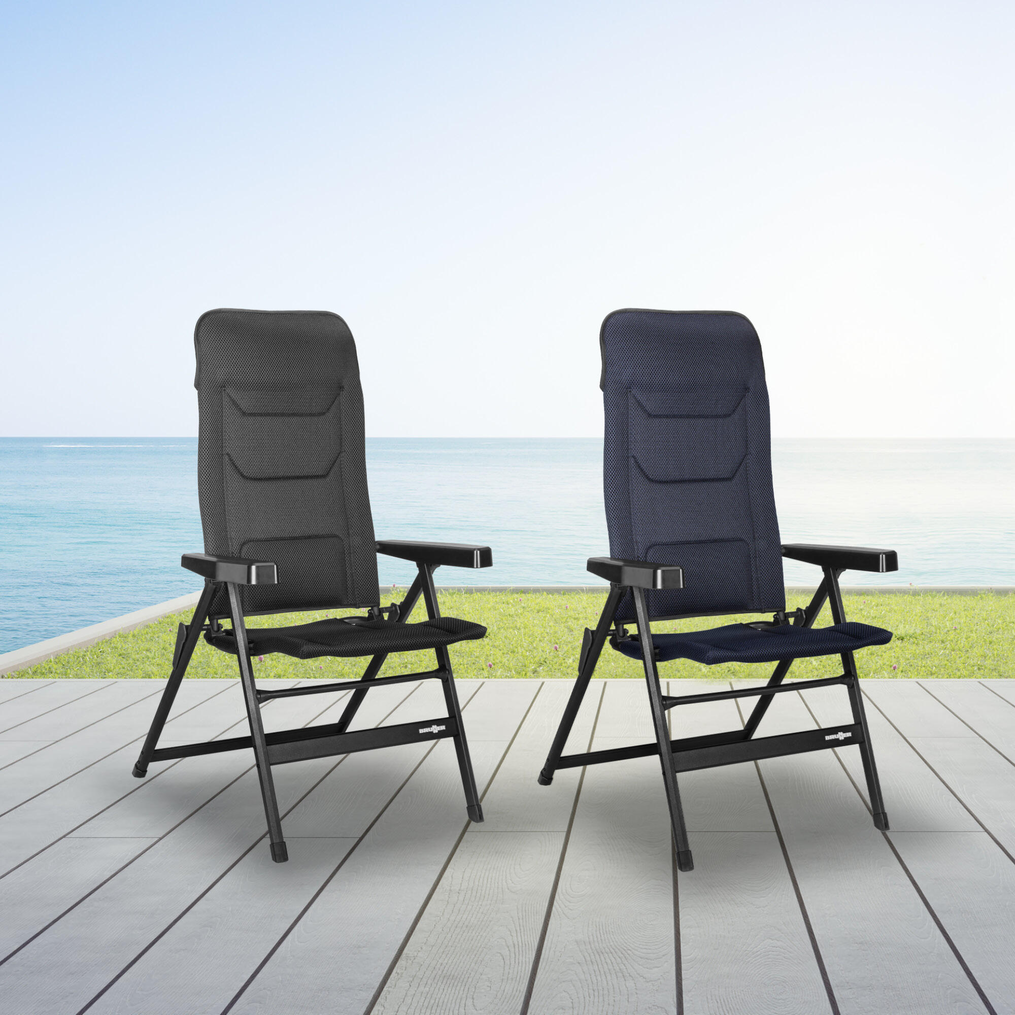 Brunner silla plegable camping rebel pro azul 6/6