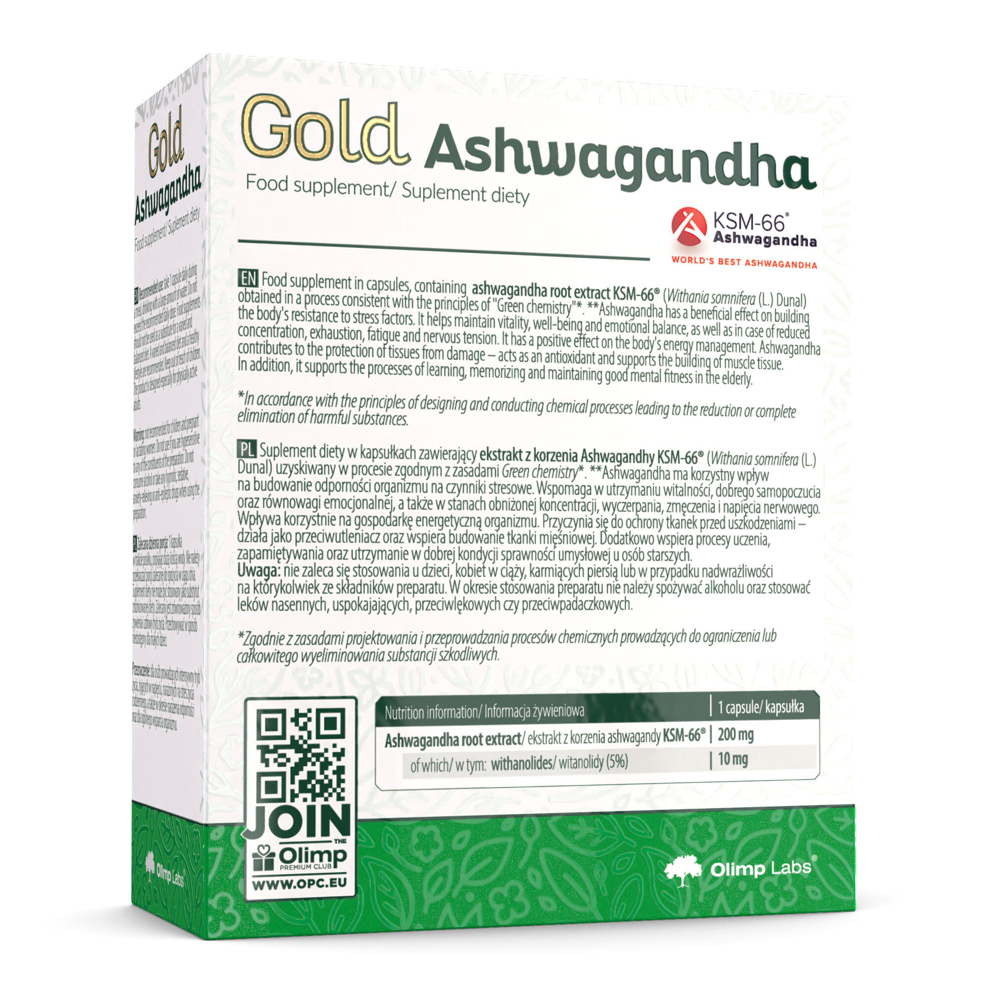 Ashwagandha Olimp Gold Ashwagandha - 60 Kapsułek 2/2