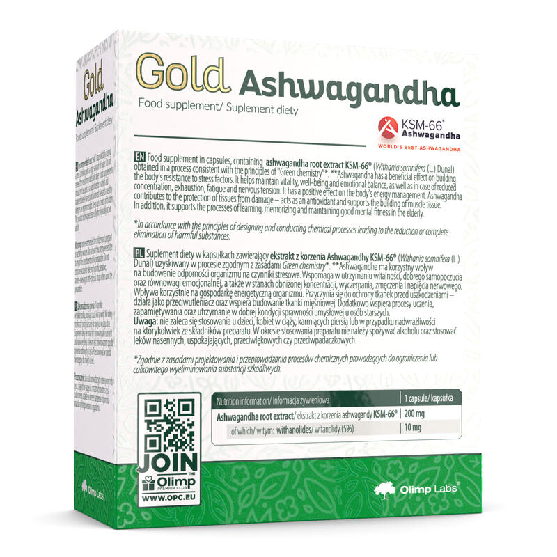 Ashwagandha Olimp Gold Ashwagandha - 60 Kapsułek
