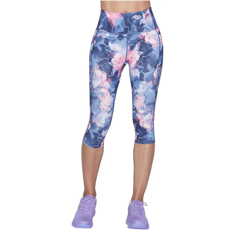 Női leggings, Skechers Go Walk High Waisted Summer Rose Capri Leggins, sokszínű