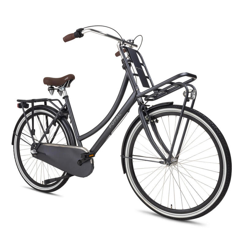 Vélo Hollandais Popal Daily Dutch Basic+ N3 - 3 vitesses - Femme - Bleu Pétrole