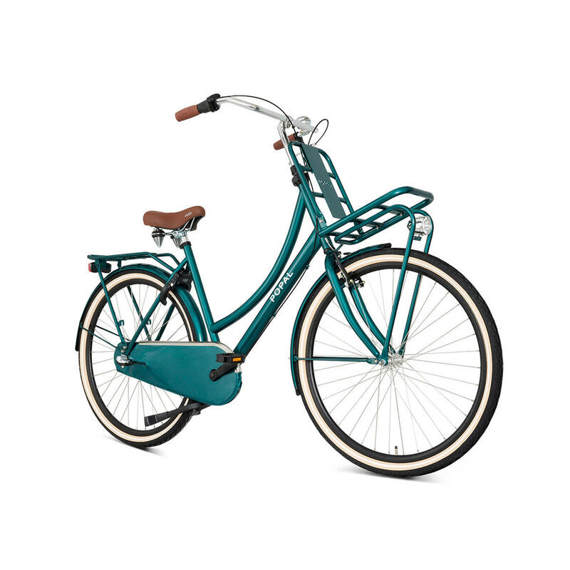 Vélo Hollandais Popal Daily Dutch Basic+ N3 - 3 vitesses - Femme - Vert Forêt