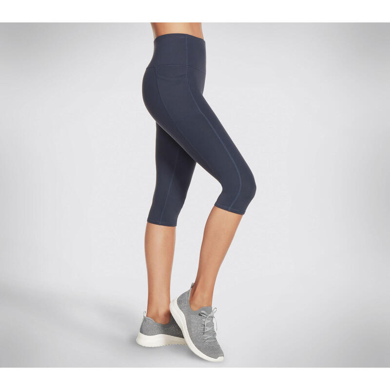 Colanti femei Skechers GO WALK High Waisted Capri, Albastru