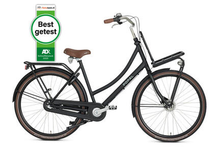 Popal Daily Dutch Prestige N3 Transportfiets - Stadsfiets Dames - Mat Zwart