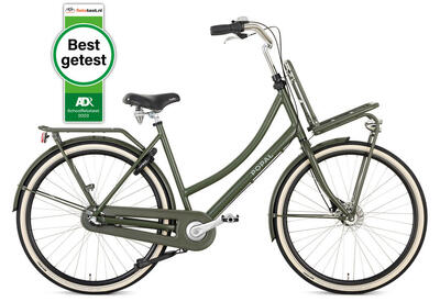 Popal daily dutch prestige n3 transportfiets - stadsfiets dames - legergroen