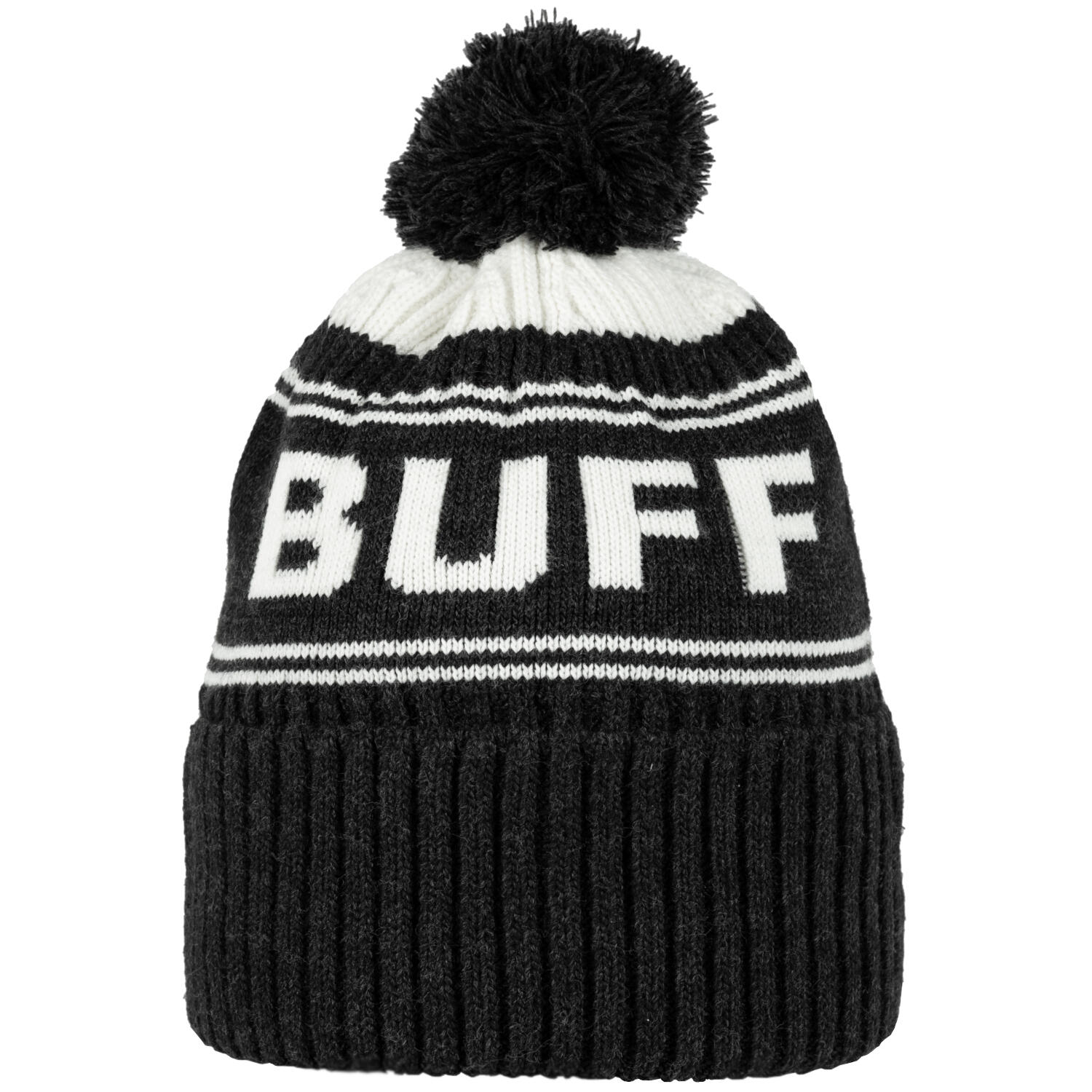 Buff - Bonnet Unisexes Knitted Fleece Hat Beanie - Bonnet - Blanc|noir - Taille Unique - Decathlon