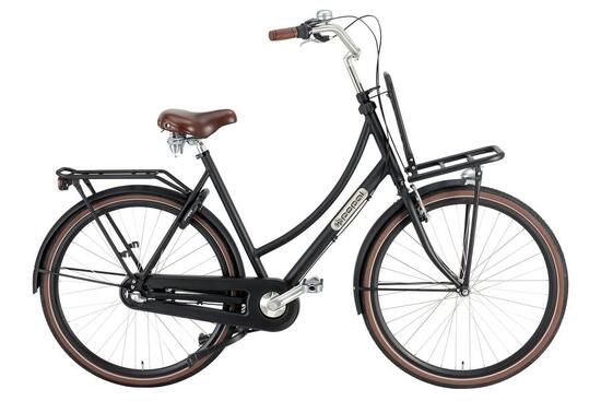 Popal Cargo Aluminium N3 Transportfiets - Stadsfiets - Dames - Mat Zwart