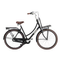 Vélo Hollandais Popal Cargo Aluminium N3 - Femme - Noir Mat