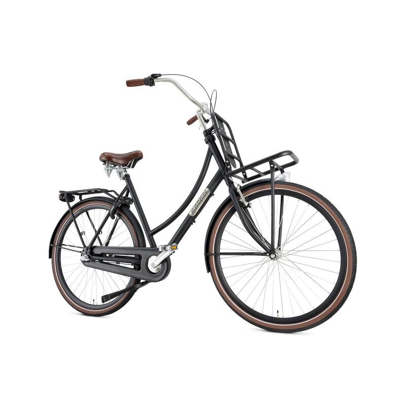 Popal Daily Dutch Basic+ N3 VB Transportfiets - Stadsfiets - Dames - Mat Zwart