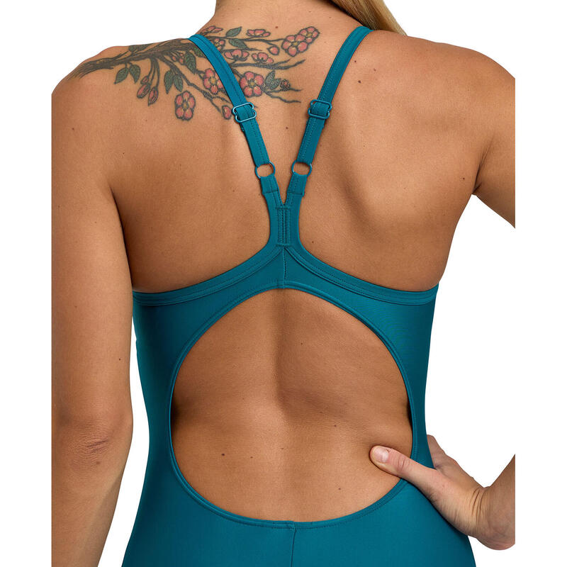 Maillot de bain Arena Frozen Leaves Noir/Rose Femme