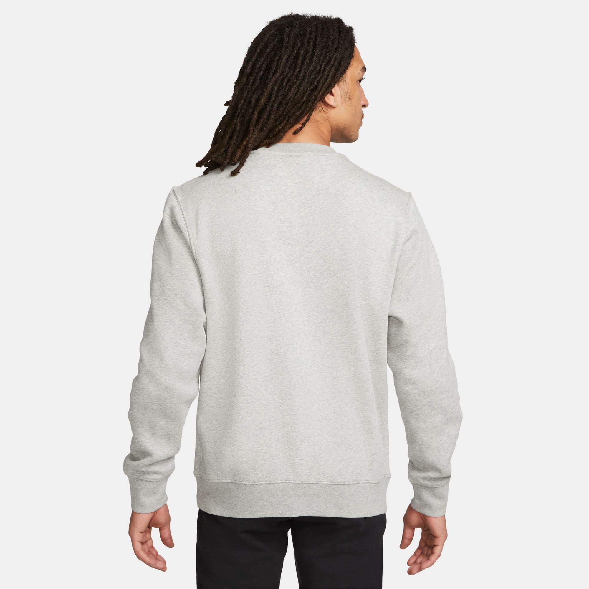 Felpa girocollo uomo ( fleece) nike grigio 4/7