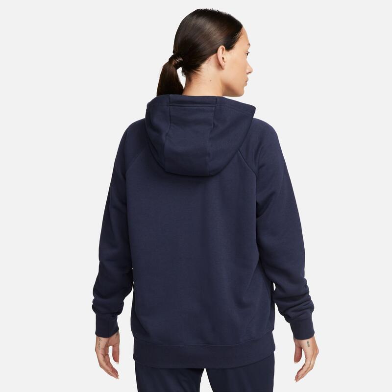 Felpa con cappuccio full zip donna nike blu