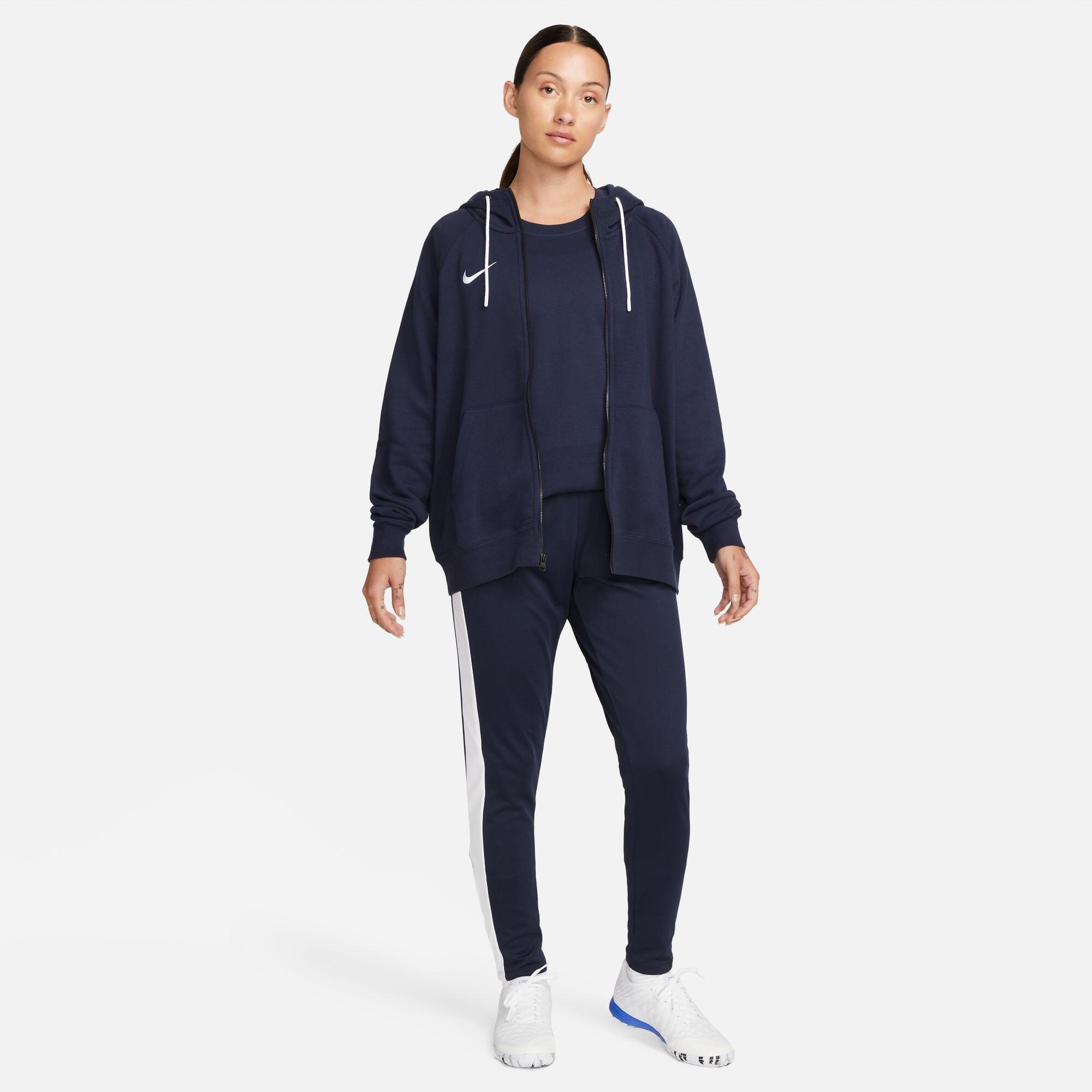 Felpa con cappuccio full zip donna ( fleece) nike blu 3/4