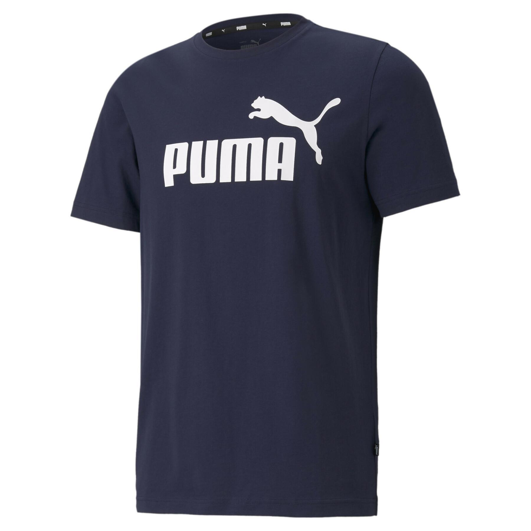 Essentials Logo T-Shirt Herren PUMA Peacoat Blue 3/4