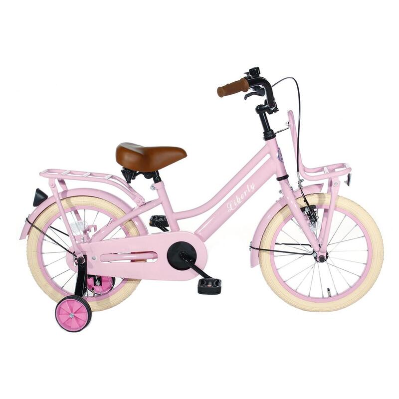 Cortego Liberty Meisjesfiets 16 inch Roze Kinderfiets met zijwielen