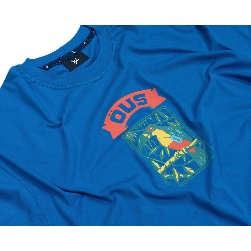 T-Shirt Bio Öus manches courtes FAUNA EM PROMO ROYAL BLUE