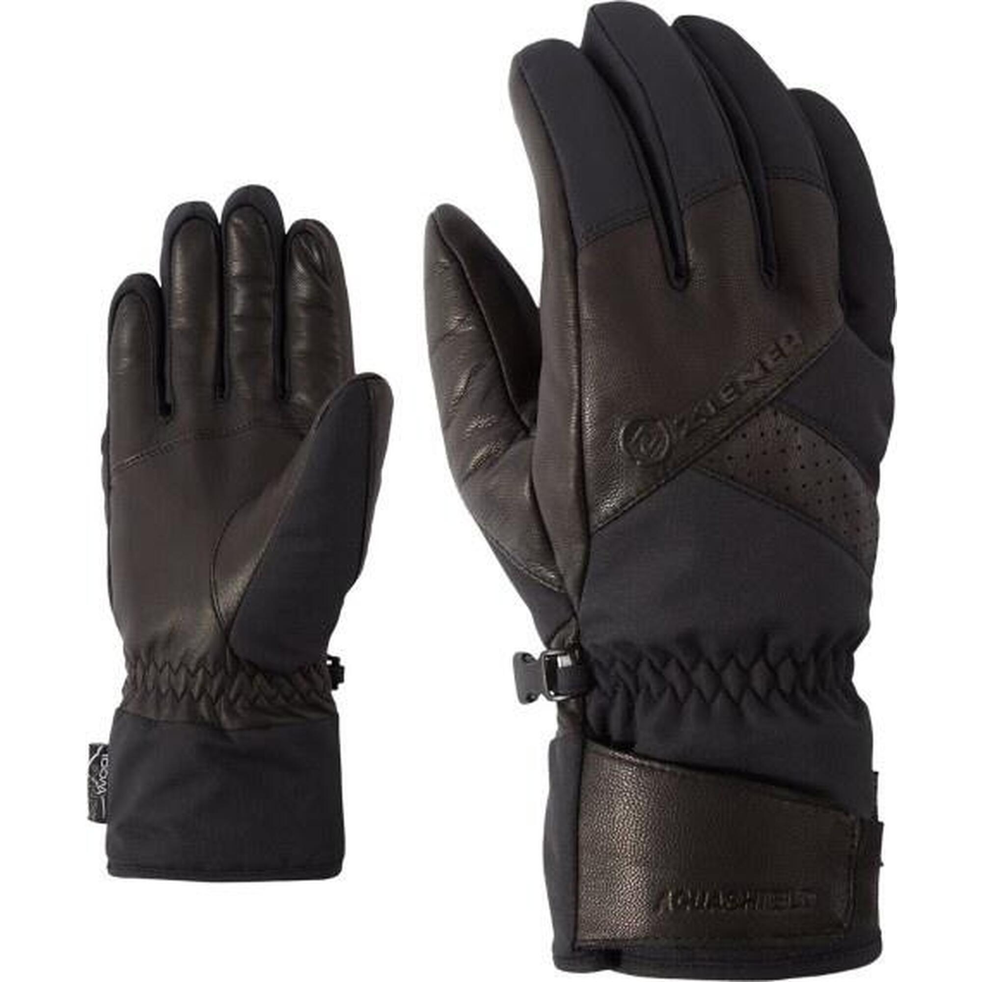 Gants d'hiver pour hommes Taille 10 - Ziener GETTER AS®AW Alpine 100% Noir