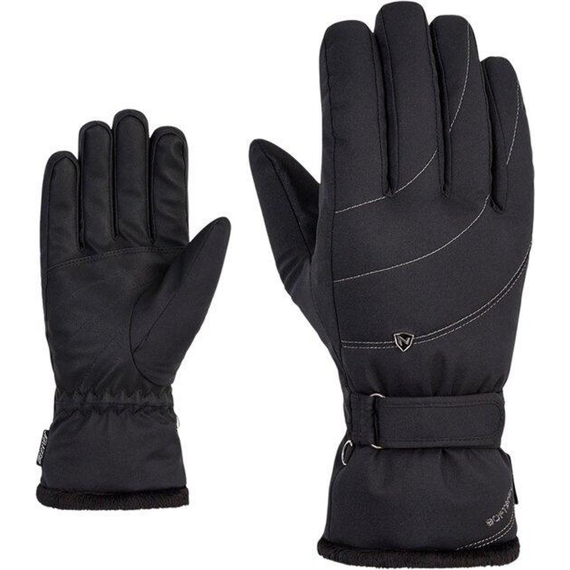 Winterhandschoenen Dames Maat 6,5 - Ziener KAHLI PR Zwart