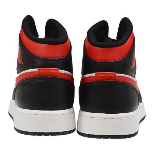 Sneakers nike air jordan mid -pelle- nero/bianco/rosso--