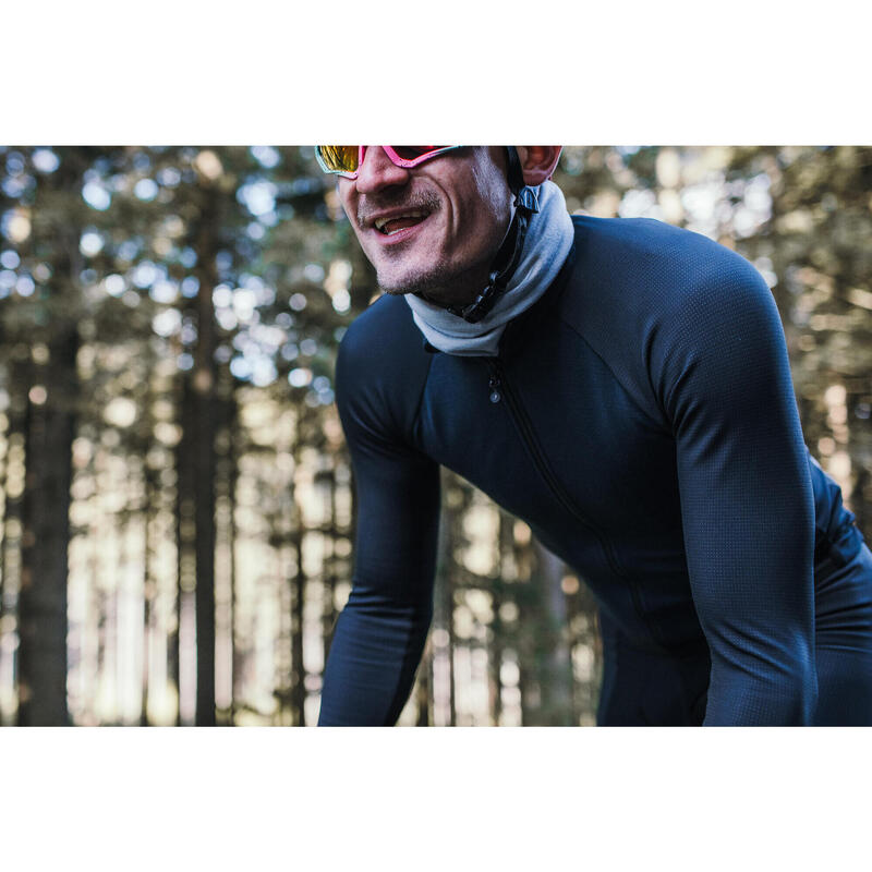 Maglia a manica lunga da ciclismo da uomo Inverno Signature Nero