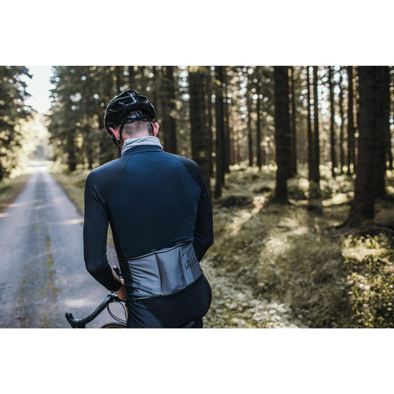 Maglia a manica lunga da ciclismo da uomo Inverno Signature Nero