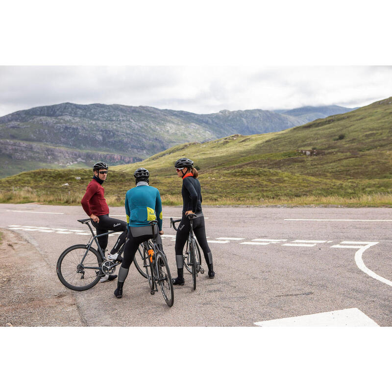 Maillot à manches longues de cyclisme pour femmes Hiver Profond Noir Anthracite